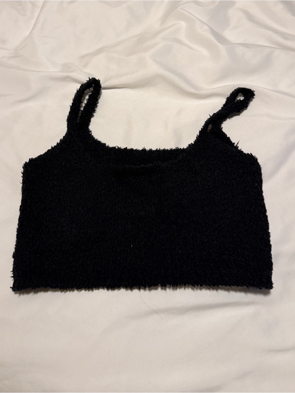 Skims Black Cozy Lounge top